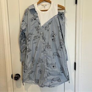 Maje Trompe l'oeil Shirt Dress